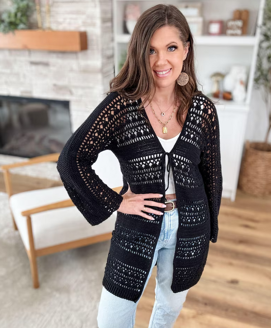 Caribbean Breeze Cardigan Pattern, Lace Cardigan Sizes Xs-5X