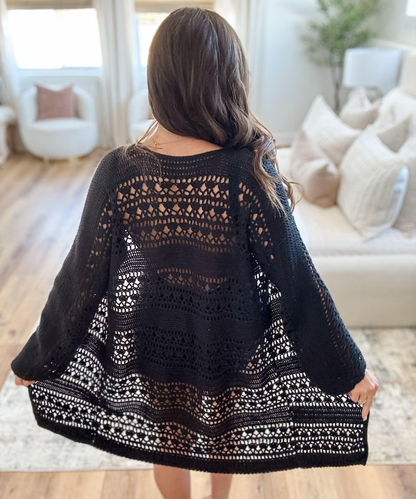 Caribbean Breeze Cardigan Pattern, Lace Cardigan Sizes Xs-5X